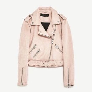 Zara pink suede jacket